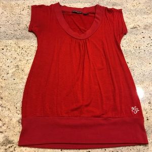 Guess Red Stripe Banded Top - MED